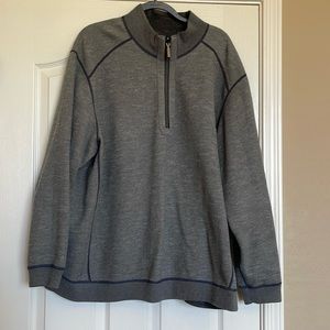 Tommy Bahama men’s pullover three-quarter zip sweatshirt